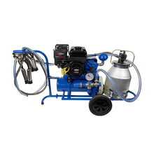 Cargar imagen en el visor de la galería, MÁQUINA DE ORDEÑO PORTÁTIL CON MOTOR DISEL (1 unidad de ordeño + 1 Recipiente de Aluminio)